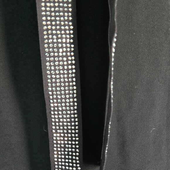 Joseph Ribkoff NWT Black Sparkle Rhinestone Hooded Tunic Quiet Luxury Size 12 - Picture 9 of 16